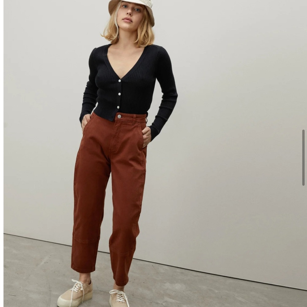 Everlane Cropped Cotton-Merino Cardigan
